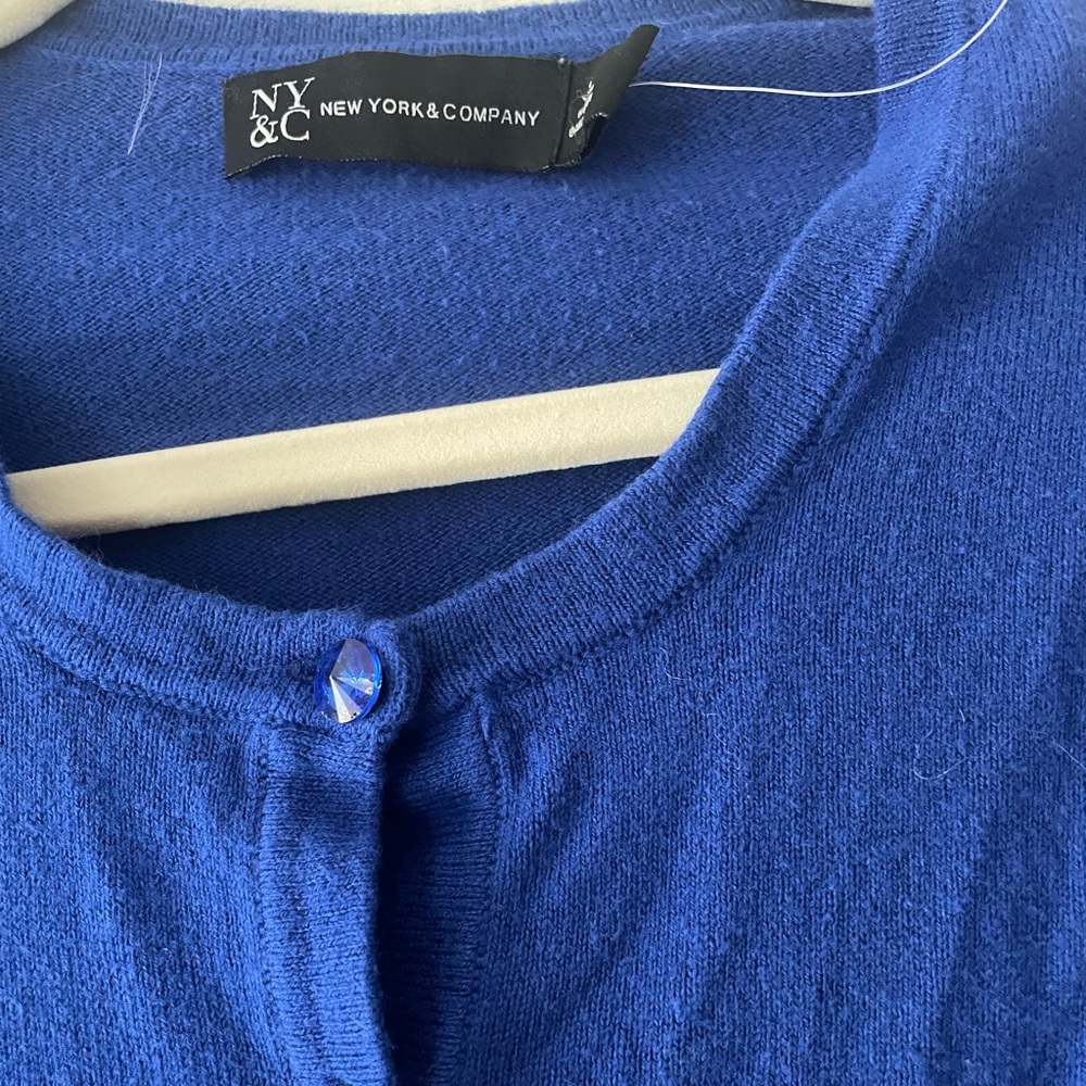 New York & Company Royal Blue Cardigan